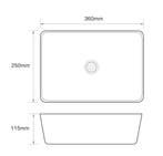 SALE - Balvi 36 - Glans wit - Waskom -  -  - Keramiek -, Ophalen of Verzenden, Nieuw