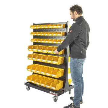 Verrijdbare trolley met 48 magazijnbakken – verrijdbaar, Ophalen of Verzenden, Nieuw
