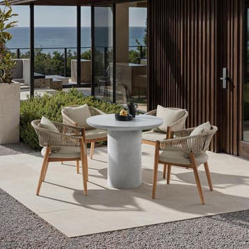 Ronde tuintafel Talmi, voor binnen & buiten, 86,5x75,5cm, Verzenden, Nieuw