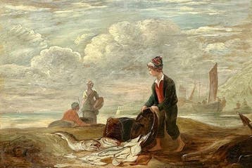 Alexander George Fraser (1786-1865) - A Young Boy With Fish, Antiek en Kunst