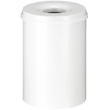 Afvalbak | Metaal | Wit | 30L | Open | Vlamdovend |, Verzenden, Nieuw in verpakking
