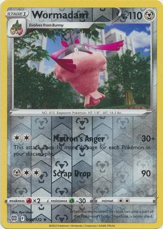 Wormadam 098/172 reverse holo Brilliant Stars, Ophalen of Verzenden, Nieuw, Losse kaart, Foil