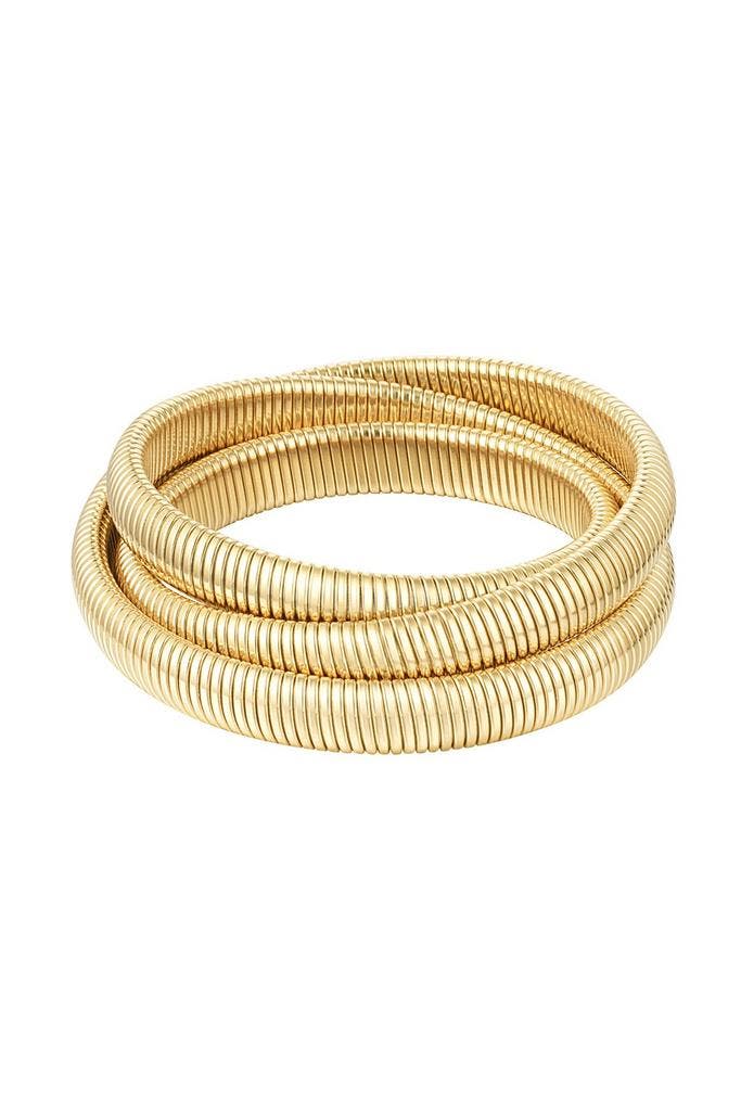 slavenarmband drie dubbel - Goudkleur, Sieraden, Tassen en Uiterlijk, Armbanden, Verzenden