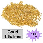 Fako Bijoux - Knijpkralen - Crimp Beads - Metaal - 1.5x1mm -, Verzenden, Nieuw