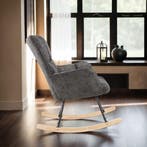 Schommelstoel Torve, gestoffeerd, gestikt patroon, houten sl, Verzenden, Nieuw