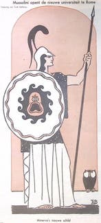 Mussolini opent de nieuwe universiteit te Rome (lijst optie), Verzenden