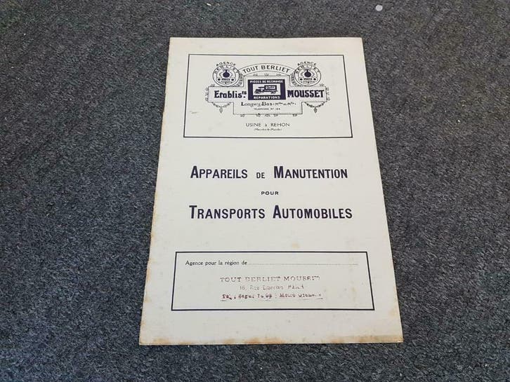 192? Tout Berliet Mousset brochure Frans, Boeken, Auto's | Folders en Tijdschriften, Gelezen, Algemeen, Verzenden