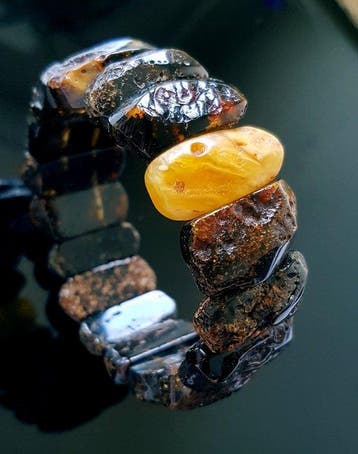 Amber Grote zeldzame vintage natuurlijke Baltische barnsteen