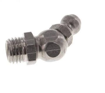 45° Haakse Smeernippel RVS M8x1 DIN 71412, Verzenden, Nieuw