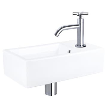 Fonteinset Differnz Force Keramiek 40x22x11.5 cm Wit Met, Ophalen of Verzenden, Nieuw, Overige typen