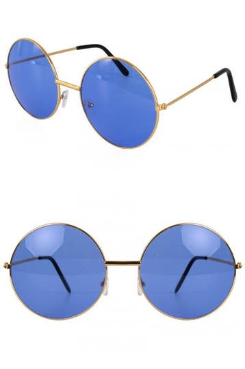 John Lennon bril diverse kleuren uilenbril - Blauw Jumbo, Verzenden, Nieuw