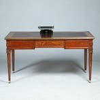 Frans bureau plat Napoleon III fraai brons en veel inlegwerk, Ophalen of Verzenden