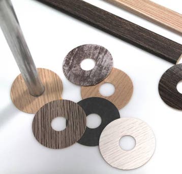 Bijpassende rozet zelfklevend (hout/steen) - 17mm - 10 stuks, Ophalen of Verzenden, Nieuw