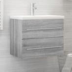 vidaXL Wastafelkast 60x38,5x48 cm bewerkt hout grijs sonoma, Huis en Inrichting, Badkamer | Badkamermeubels, Verzenden, Nieuw