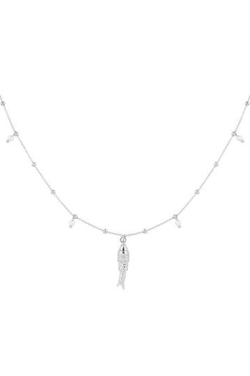 Goudlief Basis ketting met vis - zilverkleur (Kettingen), Verzenden, Nieuw, Zilver, Overige materialen
