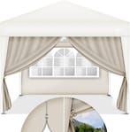 Tillvex® Zijwand voor paviljoen - 3x3m - Beige, Verzenden, Zo goed als nieuw