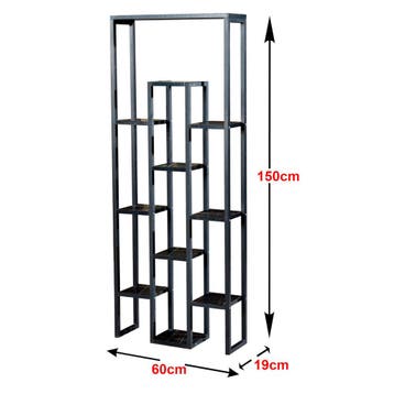 [en.casa] Plantenstandaard Blaavandshuk 150x60x19cm marmer z, Verzenden, Nieuw