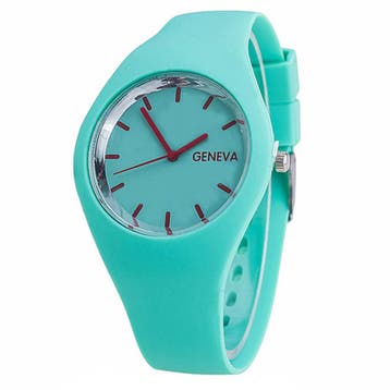 Fako - Horloge - Geneva - Siliconen Ultra - Mintgroen, Verzenden, Nieuw