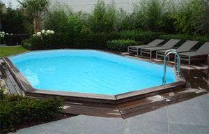 Gardipool OBLONG 3,90 x 6,20 x 1,33 m - grenen rand, Ophalen of Verzenden, Nieuw