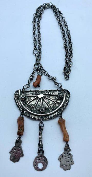 Zilver - Amulet - Antieke ketting en hanger
