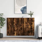 vidaXL Hangkasten 2 st bewerkt hout gerookt eikenkleurig, Huis en Inrichting, Verzenden, Nieuw, 50 tot 100 cm, Minder dan 100 cm