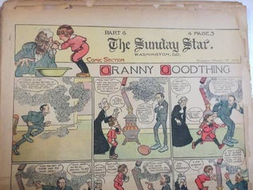 Granny Goodthing - 16 Krantenpaginas en strips - 1910, Nieuw