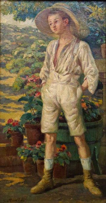Josep Guardiola Bonet (1869-1950) - A Boy In The Garden