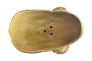 Wanddecoratie RHINO 40cm handgemaakt goud - 48019, Ophalen of Verzenden, Nieuw