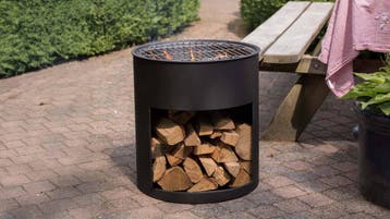 Milshire Vuurton Zwart Fireplace Stevig staal Diameter 45..., Verzenden, Nieuw