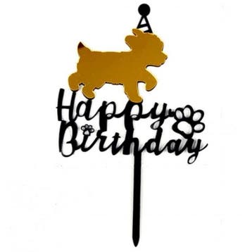 47-delige set Happy Birthday dogs, Verzenden, Nieuw, Taarten of Cupcakes, Versiering
