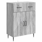 vidaXL Dressoir met lade Grijs sonoma 66 x 34,5 x 89,5 cm, Verzenden, Nieuw, Overige houtsoorten, Minder dan 50 cm