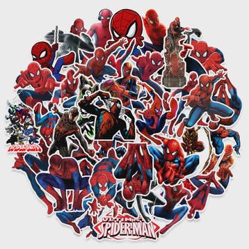 50x Spiderman Stickers - Waterdicht PVC voor Koffer, Laptop,