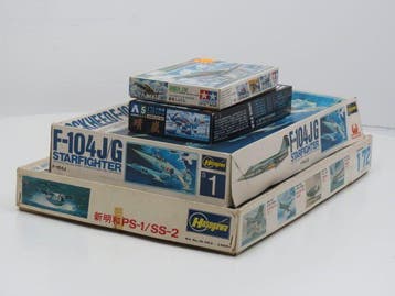 Schaal 1:32/1:72 Set 4St Hasegawa / Tamiya / Aoshima #71, Ophalen of Verzenden, Gebruikt, Overige merken