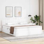 vidaXL Opslag bed met matras met matras Puur Wit 160 x 200, Verzenden, Nieuw, Wit, Overige materialen