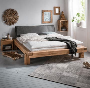 Van Schaik Linde Massief Eiken Balkenbed - 180 x 220, Nieuw