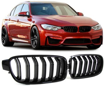 Grill Nieren  BMW F30/F31 Glans Zwart 11-15 Dubbel Spaak, Ophalen of Verzenden, Nieuw