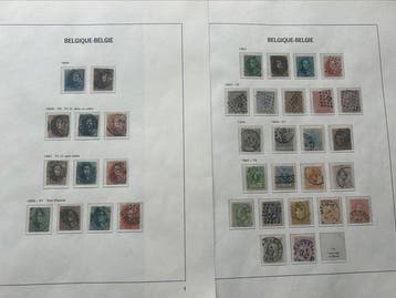 België 1849/1878 - Bijna volledige verzameling op Davo, Gestempeld