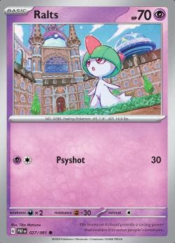 Ralts 027/091 reverse holo Paldean Fates, Ophalen of Verzenden, Nieuw, Losse kaart, Foil