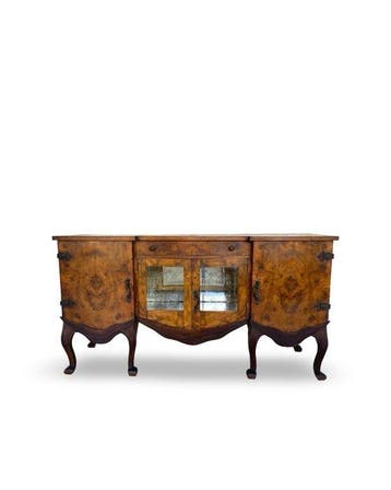 Dressoir - Walnoot, Hout, IJzer, Wortelnotenhout, Messing