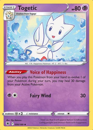 Togetic 056/189 Astral Radiance, Ophalen of Verzenden, Nieuw, Losse kaart, Foil