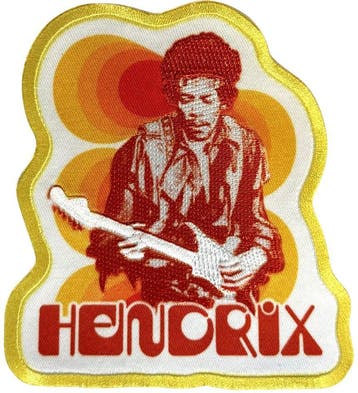 Jimi Hendrix - Jimi + Guitar - patch officiële merchandise, Ophalen of Verzenden, Nieuw, Kleding