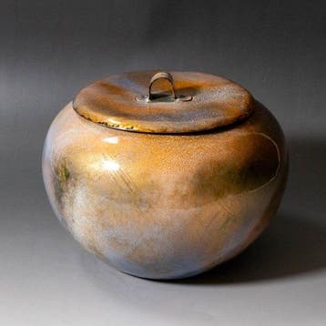 Cloisonté Mizusashi-waterkan met deksel - Cloisonné emaille