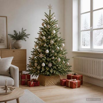 vidaXL Kerstboomkraag Vierkant Naturel 60 x 60 x 28 cm, Verzenden, Nieuw