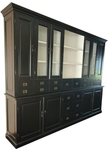 Buffetkast zwart Baarn XL 20 laden 300cm breed, Ophalen of Verzenden, Nieuw