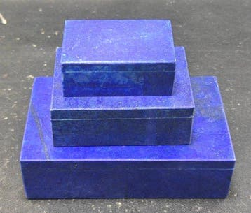 Lapis lazuli edelsteen Sieradendozen - Hoogte: 144 mm -
