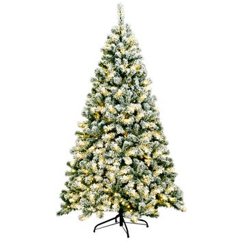 2dekans | Coast Besneeuwde Kunstkerstboom met LED Wit/Groen, Ophalen of Verzenden, Zo goed als nieuw
