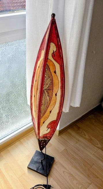 Handarbeit - Marokkanisches Leder Stehlampe - Staande lamp -