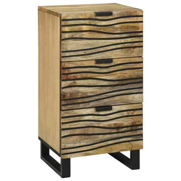 vidaXL Dressoir met lade Bruin 40 x 33 x 75 cm massief, Verzenden, Nieuw, Overige houtsoorten, Minder dan 50 cm