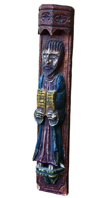 Beeldje, Moïse - 50 cm - Polychroom hout
