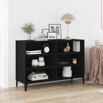 vidaXL Dressoir Zwart Eiken 103,5 x 35 x 70 cm Bewerkt hout, Huis en Inrichting, Kasten | Dressoirs, Verzenden, Nieuw, Overige houtsoorten